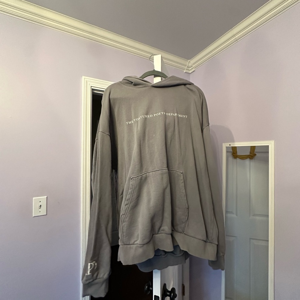 Taylor Swift The Tortured Poets Department Gray Hoodie